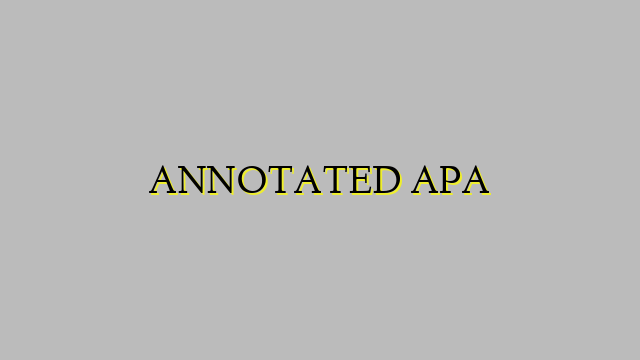 ANNOTATED APA