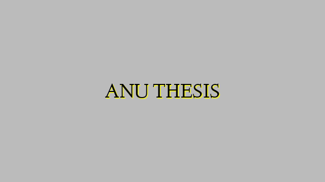 ANU THESIS
