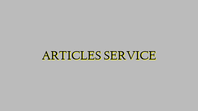 ARTICLES SERVICE