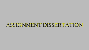 ASSIGNMENT DISSERTATION