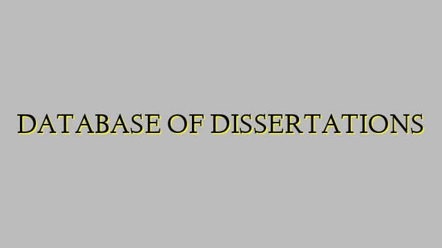 DATABASE OF DISSERTATIONS