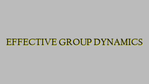 EFFECTIVE GROUP DYNAMICS