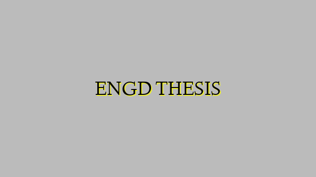 ENGD THESIS
