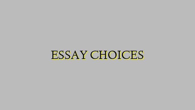 ESSAY CHOICES