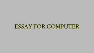 ESSAY FOR COMPUTER