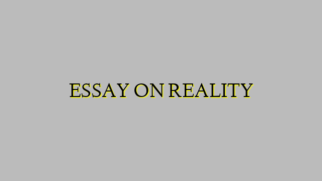 ESSAY ON REALITY