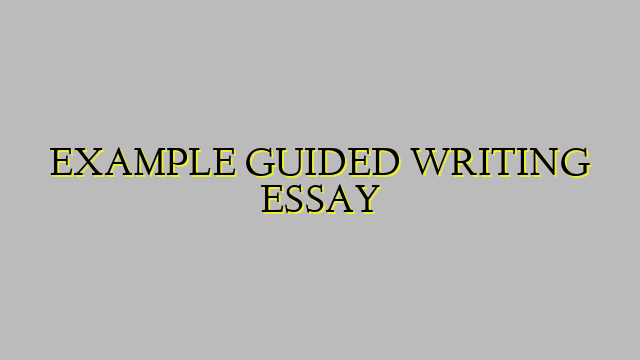 EXAMPLE GUIDED WRITING ESSAY