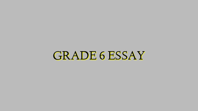 GRADE 6 ESSAY