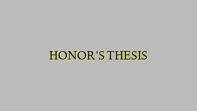 HONOR’S THESIS