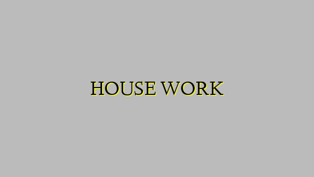 HOUSE WORK