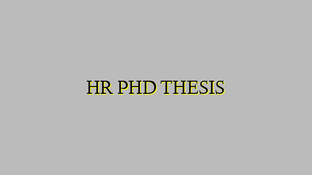HR PHD THESIS