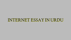 INTERNET ESSAY IN URDU