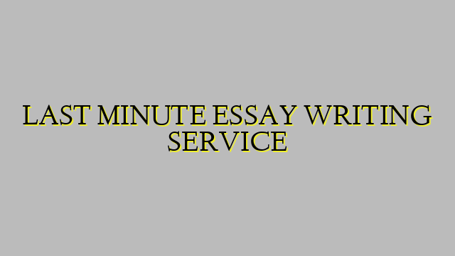 LAST MINUTE ESSAY WRITING SERVICE