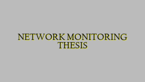 NETWORK MONITORING THESIS