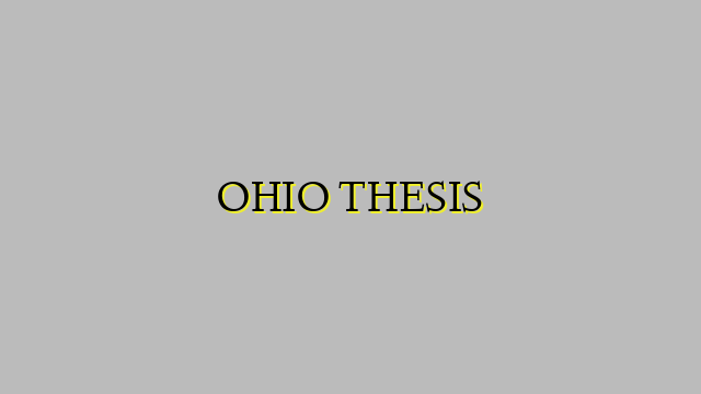 OHIO THESIS