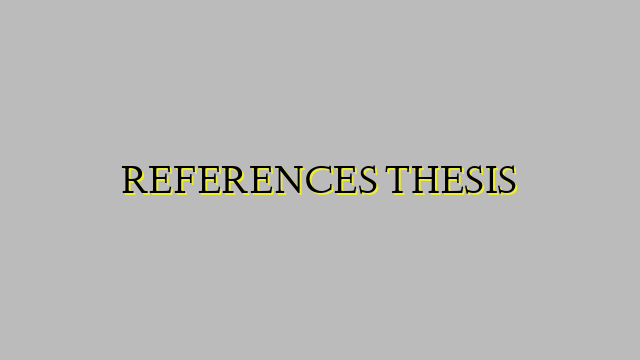REFERENCES THESIS