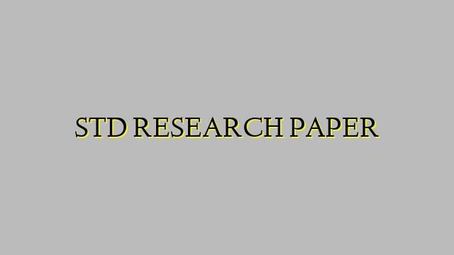 STD RESEARCH PAPER