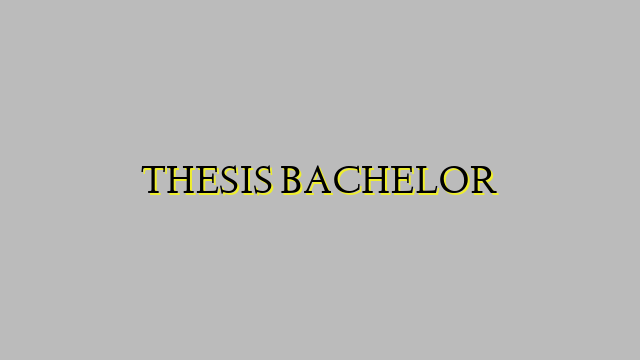 THESIS BACHELOR