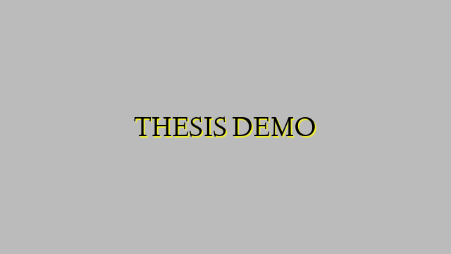 THESIS DEMO